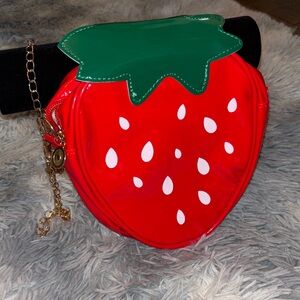 Strawberry Shaped Red Crossbody Bag